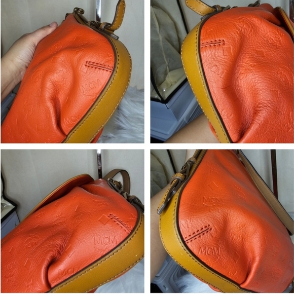 MCM Embossed Leather Crossbody Bag - Picture 8 of 12